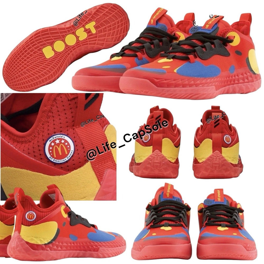 Size 8 Adidas Harden Vol 5 Future Red Natural McDonalds All American FZ1292 New